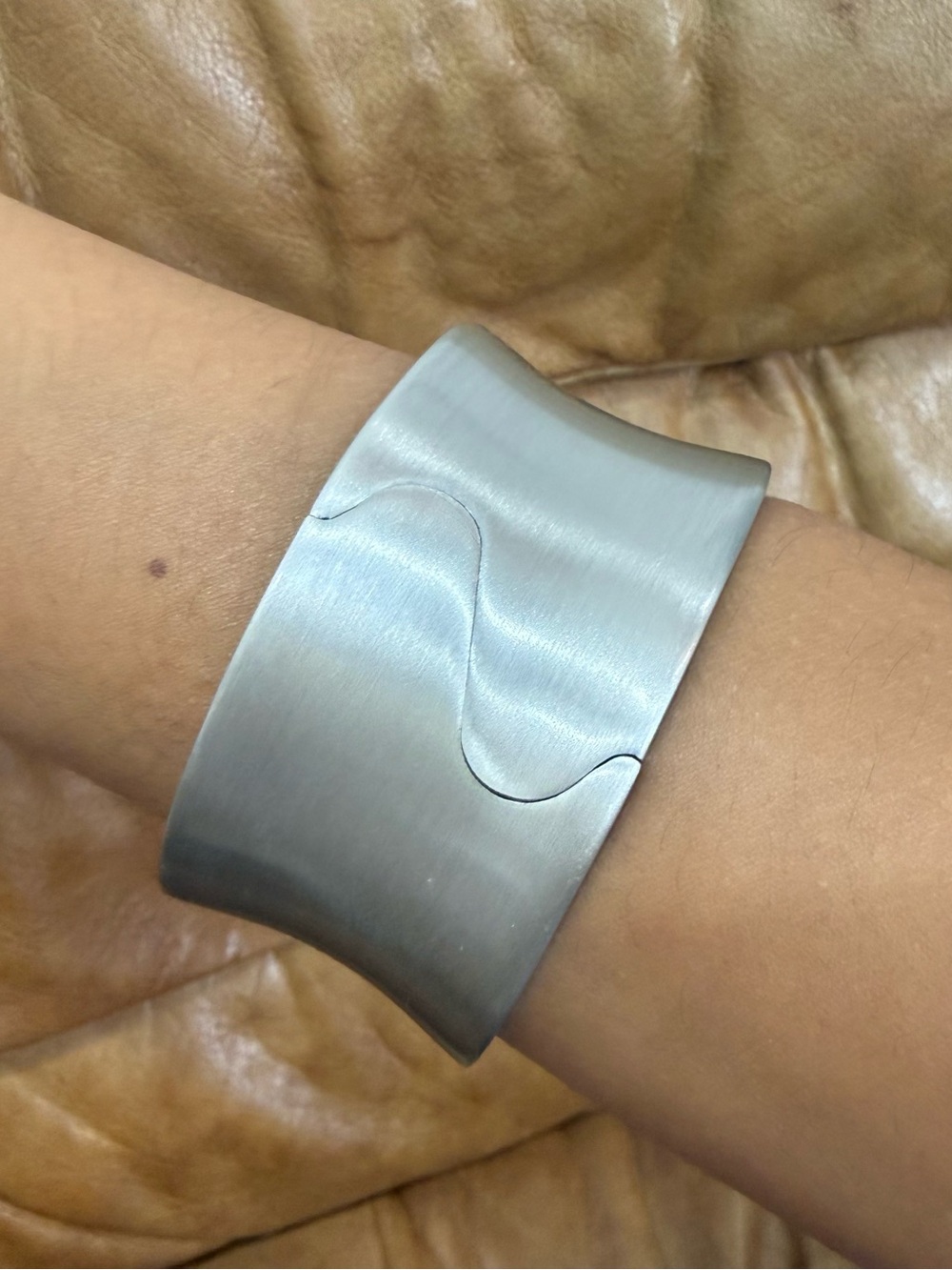 Silver Avant-garde Cuff Bracelet - Silver